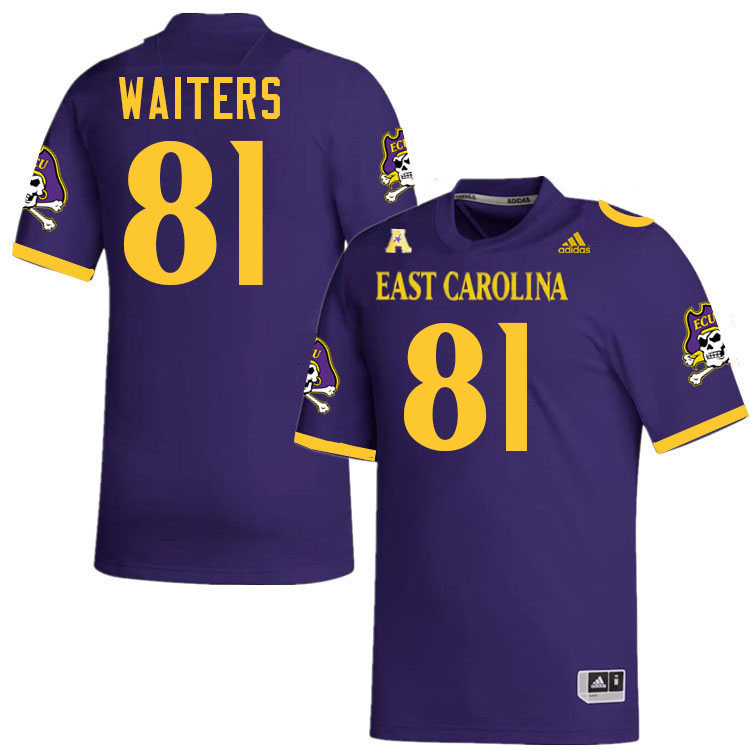#81 Jyron Waiters ECU Jersey,East Carolina Pirates #81 Jyron Waiters Jersey Youth College-Retro Purp